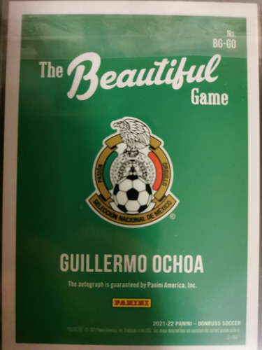 Memo Ochoa Tarjeta Autografiada