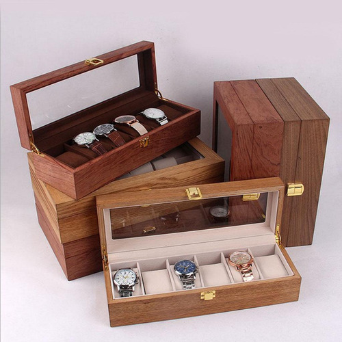Caja De Reloj De Para Hombres 6 Ranuras De Una
