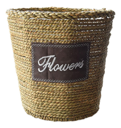 Maceta Tejida De Paja, Cesta De Flores, Cono Invertido
