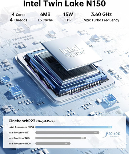 Kamrui E2 Mini Pc, 11 Pro Intel Twin Lake N150 Mini Computer