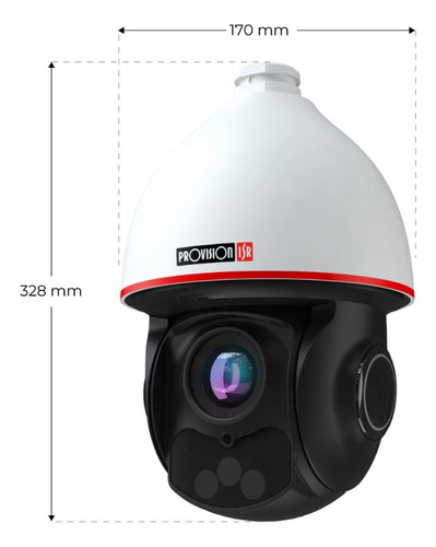 Cámara Ptz Ip Provision 2mp X25 Zoom Poe+ Dda Z5-25ipe-2 Blanco