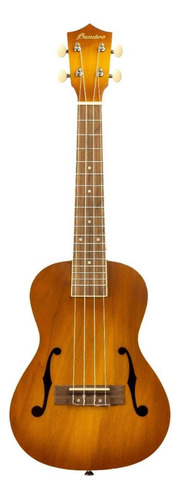 Ukulele Concierto Bamboo Con Funda Forma Violin Color Marrón