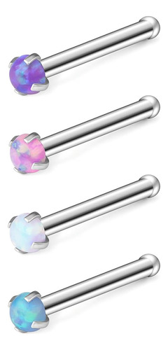 22 Acero 316l Mm 2 Mm 2 Mm 3 Mm Opal Nariz Anillos Studs Ani