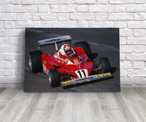 Cuadro Niki Lauda Ferrari Formula 1 F1 Canvas 45x30 Cm
