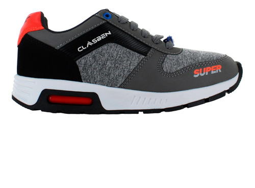 Clasben Tenis Casual Correr Burbuja Confort Gris Niño 83734