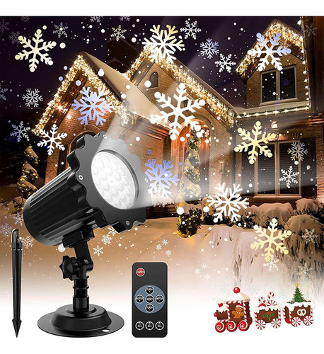 Luces De Proyector De Copo De Nieve Al Aire Libre