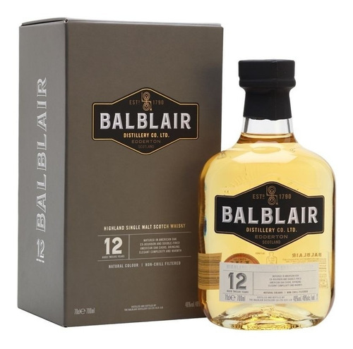 Whisky Balblair 12 Años Single Malt 700 Ml