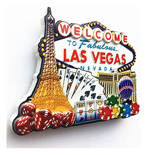 Imán En 3d Para Nevera Con Diseño De Horizonte De Las Vegas,