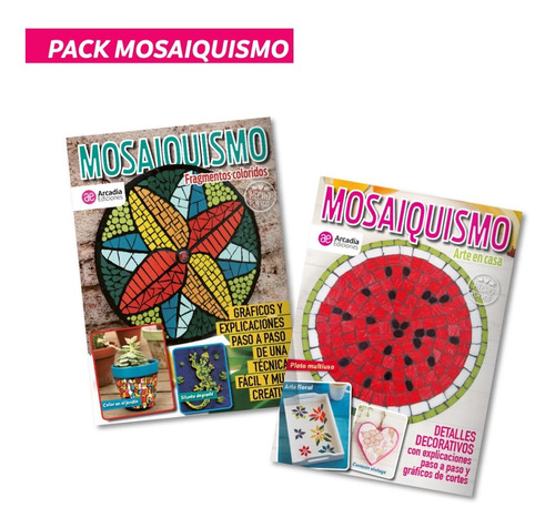 Revista Mosaiquismo Deco Pack X 2 Incluye Gráficos De Corte