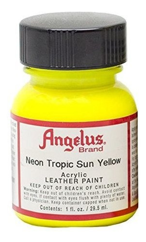 Pintura De Cuero Angelus 1 Oz Neón Tropic Sun Yl