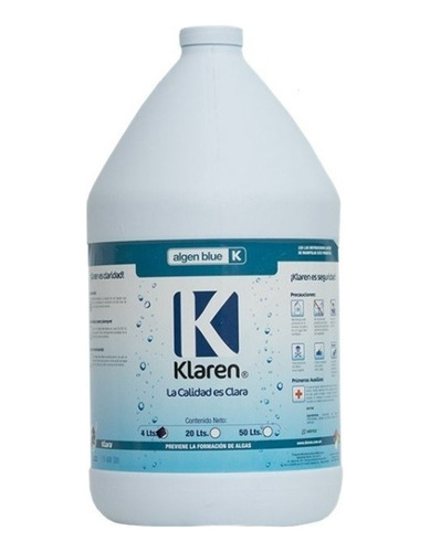 Algicida Para Alberca Algen Blue Klaren De 4 Litros / Lts