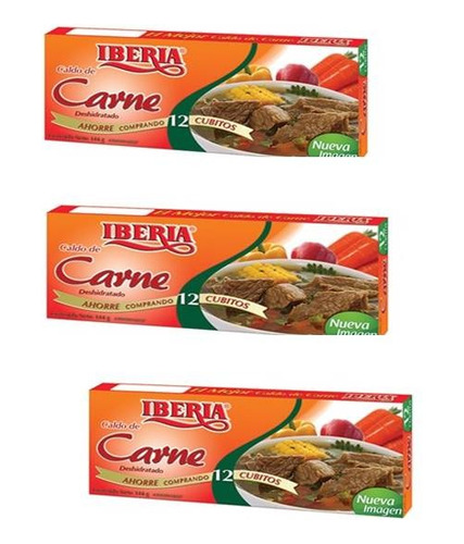 Cubito De Carne Iberia 12und Pack De 3 Unidades 