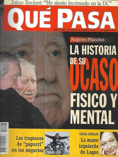 Revista Qué Pasa 1506 / 19-02-2000 / Ocaso Augusto Pinochet