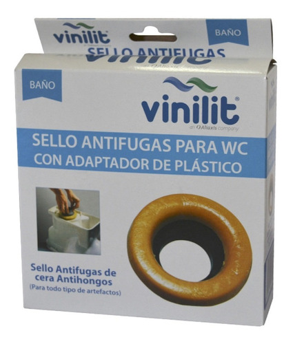 Sello Antifugas Antihongo Para Baño Wc + Adaptador - Vinilit