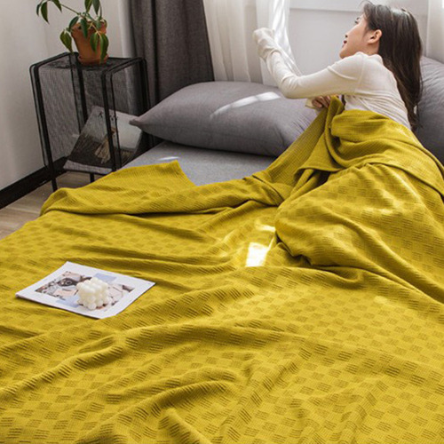 Manta De Cama De Algodón, Manta Térmica De Algodón Doble De