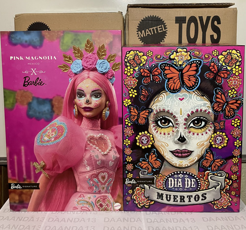 Set 1 Barbie Día De Muertos 2023 Y 1 Barbie Pink Magnolia (Usado)