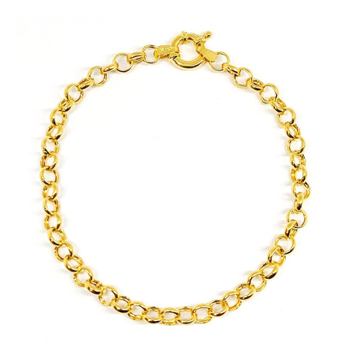 Pulseira Portuguesa 6mm Ouro 18k 19cm 6.50 Gramas !