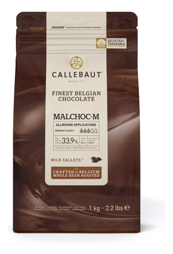Chocolate De Leche Sin Azúcar- Callebaut - 1 Kg