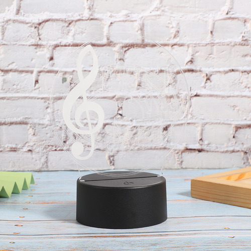 Mesa Musical Note Led 3d, Usb, Táctil, Mesa, Escritorio, Col