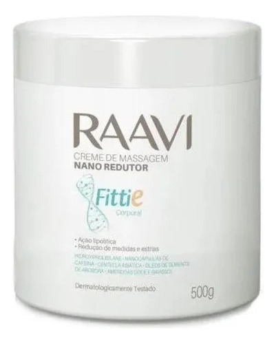 Creme De Massagem Raavi Nano Redutor Fittie 500kg