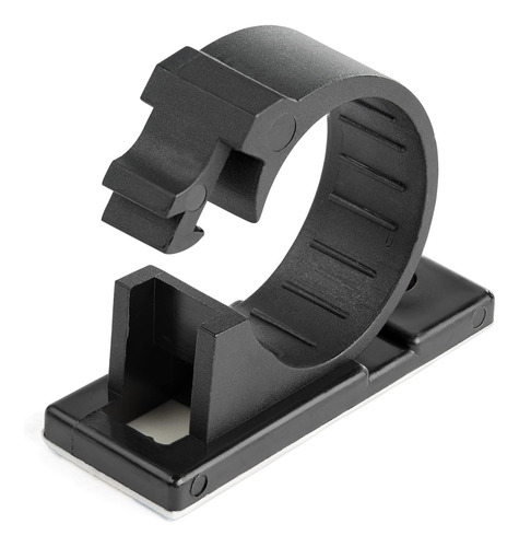 100 Clips Adhesivos Para Gestión De Cables, Color Negro, Org