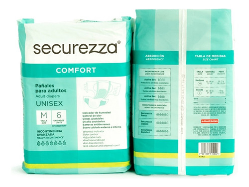 Pañal Para Adulto Securezza Comfort Talla L X Bulto