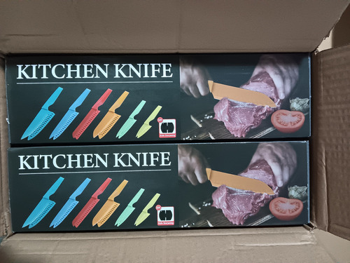 Juego Cuchillos Hogar 7pzs Para Carne/verdura/fruta