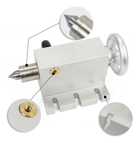 Tailstock Live Center Altura 2.559 In Carpinteria Mango Para