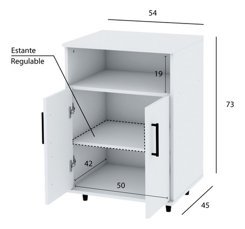 Rack Mesa De Microondas Centro Estant 2 Puertas G10b
