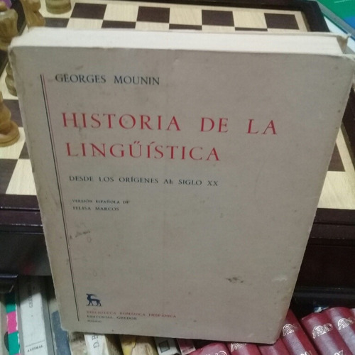 Libro Historia De La Lingüística  Georges Mounin