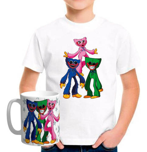 Remera Huggy Wuggy Combo Con Taza