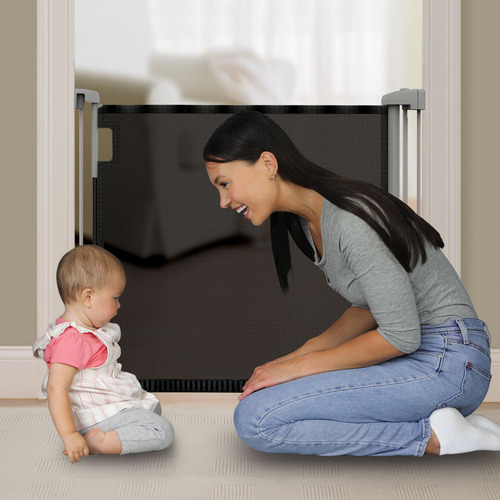 Puerta Seguridad Retráctil Para Bebe O Mascota Summer Color Negro