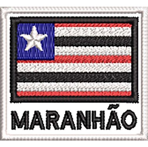 Patch Bordado Bandeira Estado Maranhão 4,5x5 Cm Cód.bne27