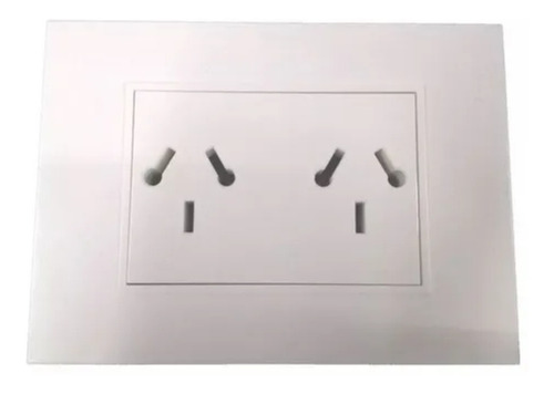Imagen 2 de 5 de Toma Doble Cambre Siglo Xxi Completo + Caja Rectangular