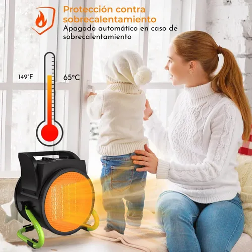 Estufa Cañon Calor Economico Programable Muy Segura Con Gtia Negros