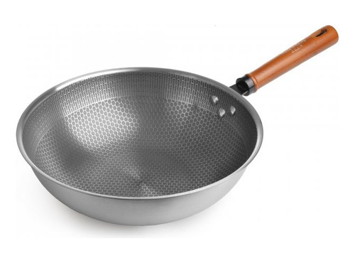 Sarten Wok De Acero Inoxidable Premium 32 Cm