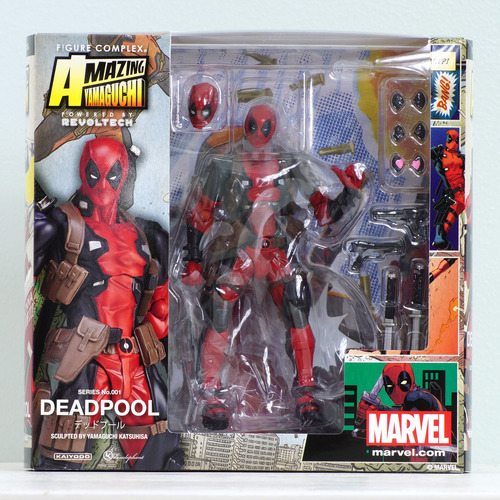 Amazing Yamaguchi Revoltech Original Deadpool Nuevo