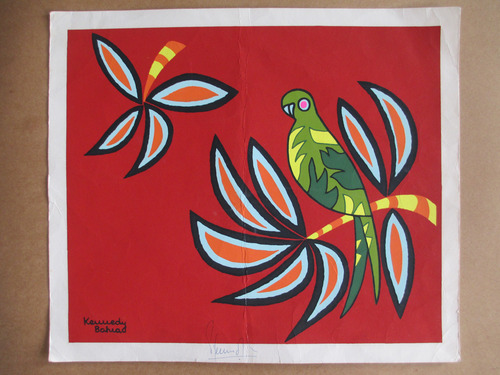 Kennedy Bahia Serigrafia Original Aquarelada Assinada 45x39 (Usado)