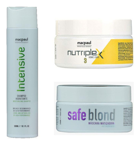 Kit Loiro Dos Sonhos Nutriplex+safe Blond+shampoo Intensive