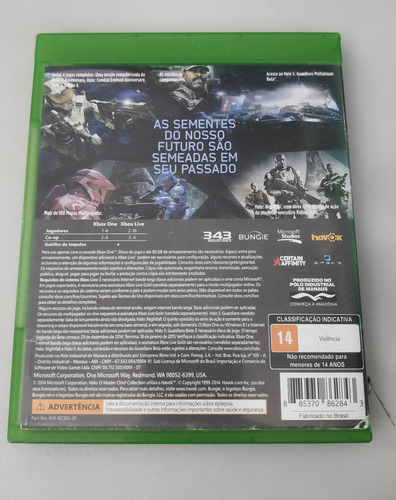 Halo The Master Chief Collection (xbox One, Mídia Física) (Usado)