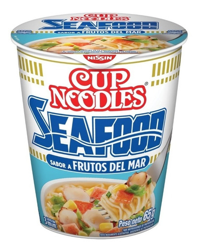 Fideos Cup Noodles Nissin Frutos Del Mar 65g. Caja X12 Envío