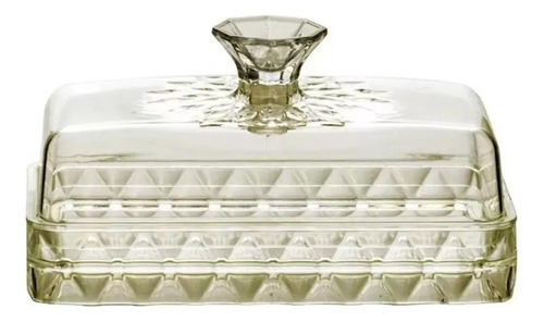 Mantequera Carol Acrilica De Mesa Resistente Con Tapa Beige