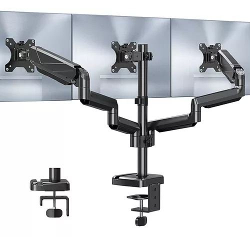 GENERICO SOPORTE MONITOR DOBLE PARA MESA 10 A 27 PULGADAS