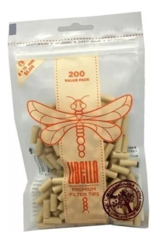 Filtros Libella Havana Slim Biodegrables 6mm - 200u Sabor Libella Havana Biodegradables