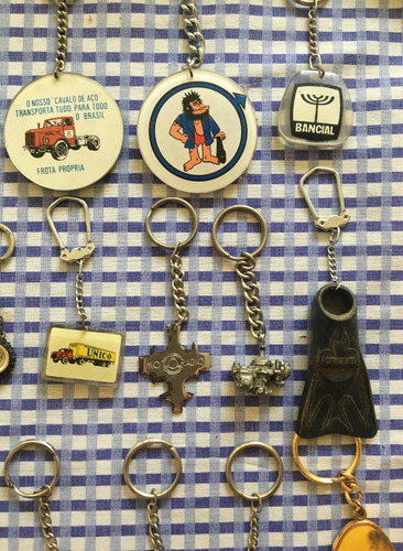 Coleção: 50 (cinquenta) Chaveiros Antigos (décadas 1960/80)