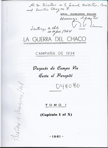 La Guerra Del Chaco. Campaña De 1934