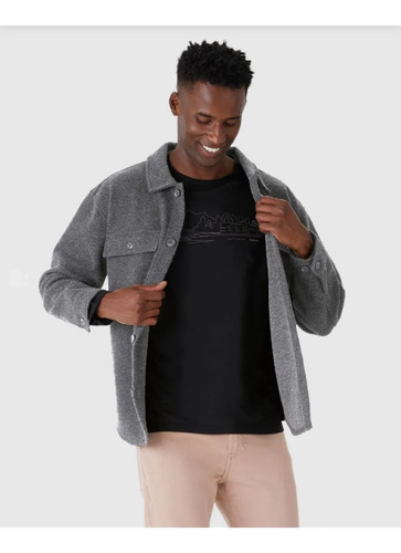 Casaco Masculino Estilo Camisa Lã Batida Malwee