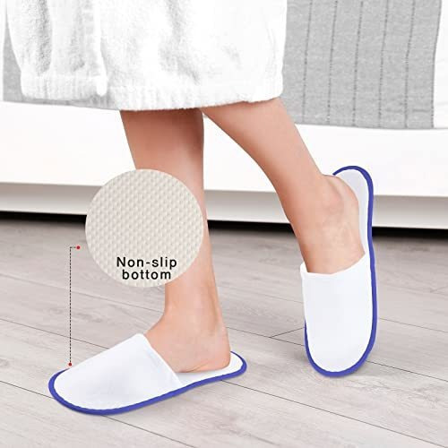 Geyoga 30 Pares De Pantuflas Desechables, Pantuflas Antidesl