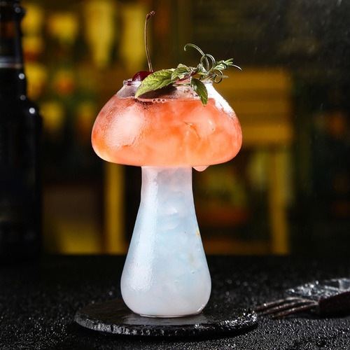 Champiñón Copa De Cristal Único Hongo Boda Transparente