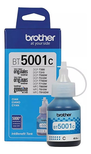 Cartucho Brother 5001 Cyan T300 T500 T700 T800 Original